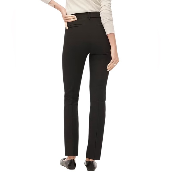 NEW J. CREW FACTORY Petite slim-fit full-length trouser pant in Black Size P6 - Picture 2 of 9